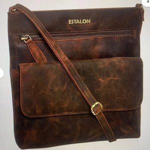BRAND NEW ESTALON LEATHER CROSSBODY WOMENS